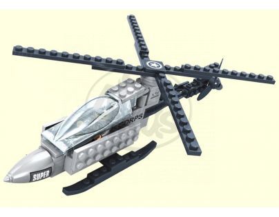 Stavebnice Dromader 22201 Vojáci Vrtulník 61ks