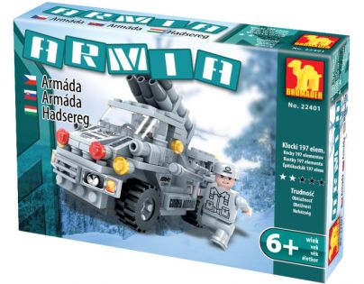 Dromader Stavebnice Vojáci Auto 197 dílků