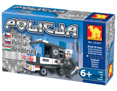 Dromader Stavebnice Policie Auto 58 dílků