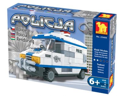 Dromader Stavebnice Policie Dodávka 194 dílků