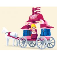 Dromader Stavebnice Kočár s koněm 57 dílků 2