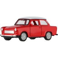 Dromader Auto Welly Trabant 601 Klasic 11cm 1 : 34 červený s bílou střechou