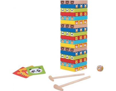 Dvěděti Jenga so zvieratkami
