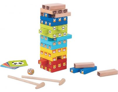 Dvěděti Jenga so zvieratkami