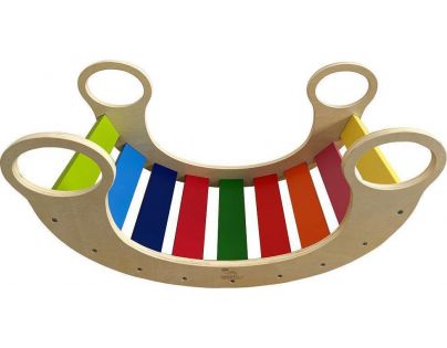 Dvěděti Montessori Dúhová hojdačka barevná