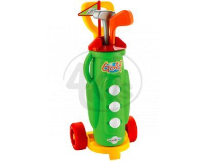 Ecoiffier Golfový vozík s holemi a míčky