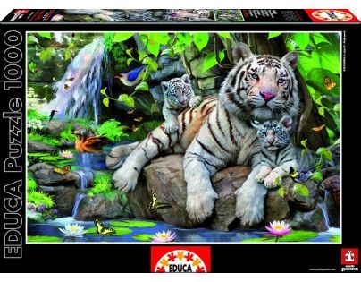 Educa Puzzle Bílý Bengálský tygr 1000 dílků