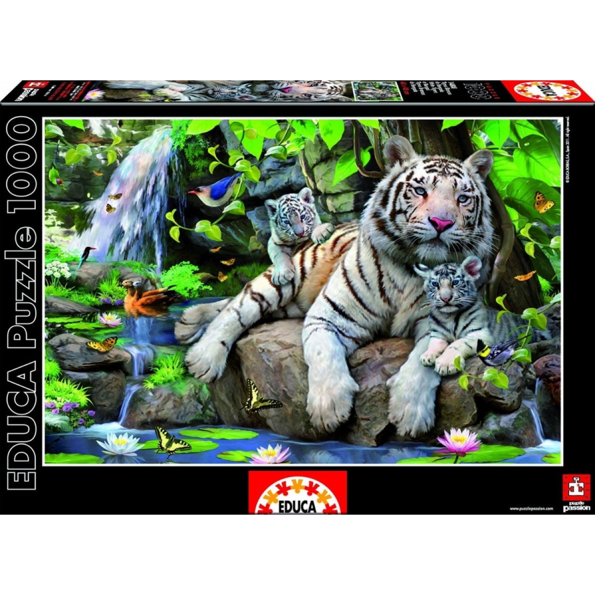 Educa Puzzle Bílý Bengálský tygr 1000 dílků