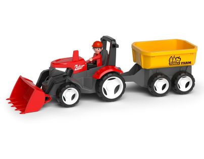 Efko ECO MultiGO Červený traktor Zetor s radlicou, vlek, Igráček