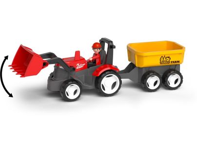Efko ECO MultiGO Červený traktor Zetor s radlicou, vlek, Igráček