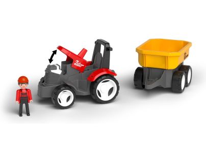 Efko ECO MultiGO Červený traktor Zetor s radlicou, vlek, Igráček