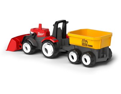 Efko ECO MultiGO Červený traktor Zetor s radlicou, vlek, Igráček