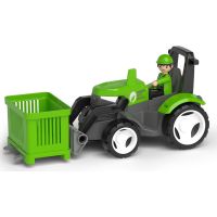EFKO ECO MultiGO Zelený traktor s vidlami, paleta, kôš, Igráček 2