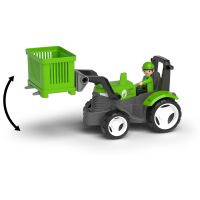 EFKO ECO MultiGO Zelený traktor s vidlami, paleta, kôš, Igráček 3