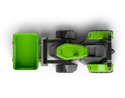 EFKO ECO MultiGO Zelený traktor s vidlami, paleta, kôš, Igráček