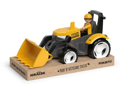 EFKO ECO MultiGO Žltý traktor s radlicou, figúrka Igráček