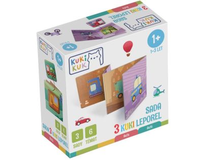 EFKO KukiKuk – Sada 3 Kuki leporel Autá