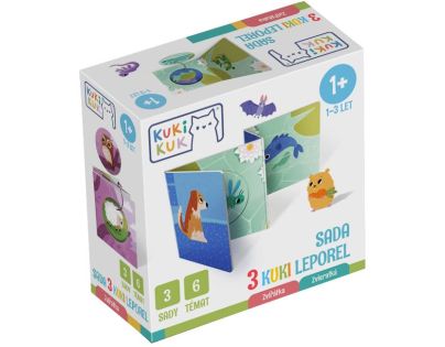 EFKO KukiKuk – Sada 3 Kuki leporel Zvieratká
