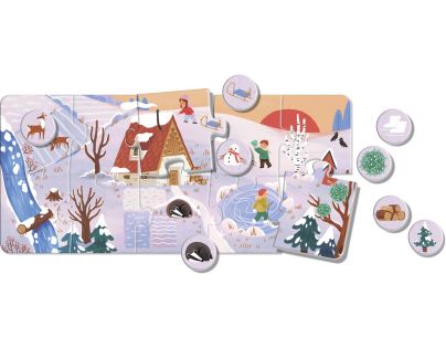 EFKO KukiKuk – Veeeľké puzzle loto Ročné obdobia