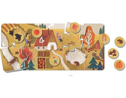 EFKO KukiKuk – Veeeľké puzzle loto Ročné obdobia