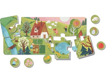EFKO KukiKuk – Veeeľké puzzle loto Ročné obdobia