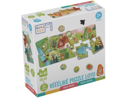 EFKO KukiKuk – Veeeľké puzzle loto Ročné obdobia