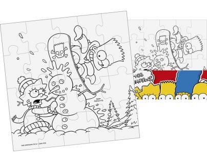 Efko Puzzle The Simpsons Vymaluj si čtverec