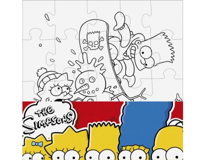 Efko Puzzle The Simpsons Vymaluj si čtverec