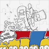 Efko Puzzle The Simpsons Vymaluj si čtverec 2