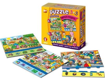 Efko Puzzle súbor 3 v 1 Moja rodina 32 dielikov