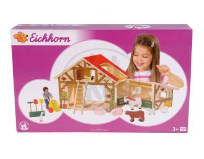 Eichhorn S 4338 - Dřevěný statek s příslušenstvím 12 dílů