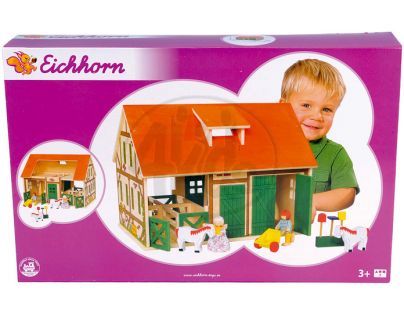 Eichhorn S 4337 - Koňská farma (48 x 33 x 37 cm), 7 dílů
