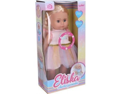 Eliška chodiace bábika 41 cm ružové šaty CZ