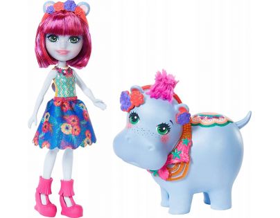 Enchantimals bábika s veľkým zvieratkom Hedda Hippo a Lake