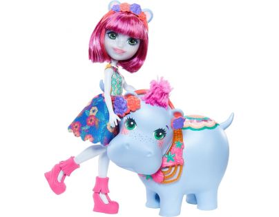 Enchantimals bábika s veľkým zvieratkom Hedda Hippo a Lake