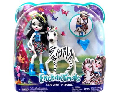 Enchantimals bábika s veľkým zvieratkom Zebra