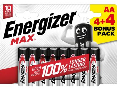 Energizer MAX AA 4 + 4 zdarma - Poškodený obal