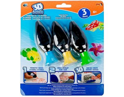 EP Line 3D Magic náhradní náplň 3ks modrá + tm.zelená + žlutá
