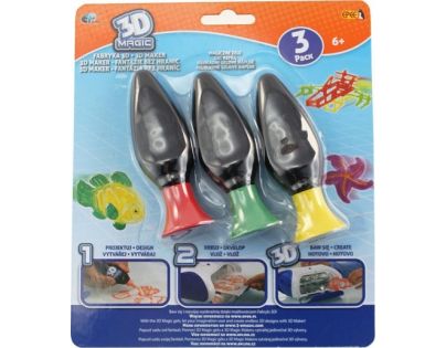 EP Line 3D Magic náhradní náplň 3ks oranžová + tm. zelená + žlutá