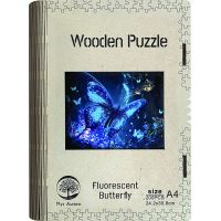 Epee Wooden puzzle Fluorescent Butterfly A4 2
