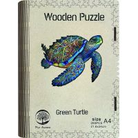 Epee Wooden puzzle Green Turtle A4 2