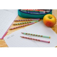 Ergonomická grafitová ceruzka pre pravákov STABILO EASYgraph pastelová modrá 2 ks HB 6