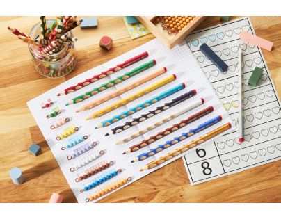 Ergonomické pastelky pre ľavákov - STABILO EASYcolors súprava 12 ks s strúhadlom