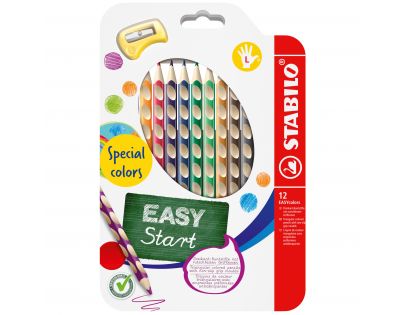 Ergonomické pastelky pre ľavákov - STABILO EASYcolors súprava 12 ks s strúhadlom