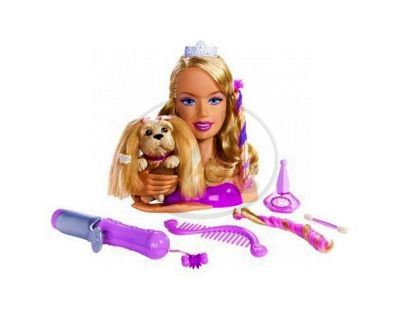 BRB Česací hlava Barbie + štěně