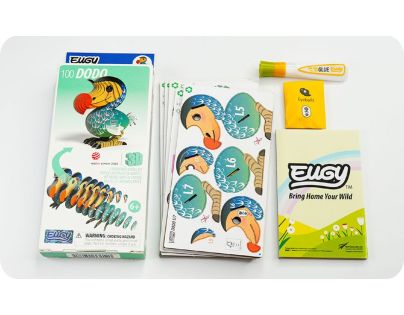 EUGY Vták Dodo 3D kartónová skladačka