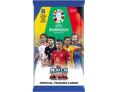 Topps Euro 2024 Match Attax Packet balíček kariet 8 ks