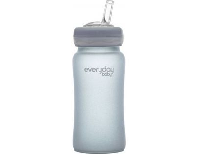 Everyday Baby Fľaša sklo so slamkou 240ml quiet grey