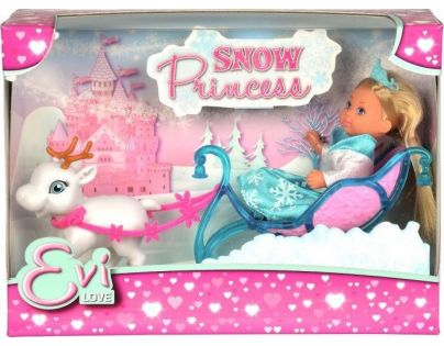 Evi Love Bábika Evička Snehová princezná s kočom
