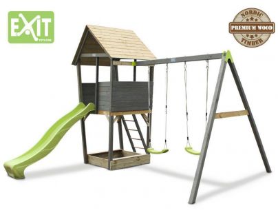 Exit Aksent Dřevěná věž se skluzavkou a houpačkami